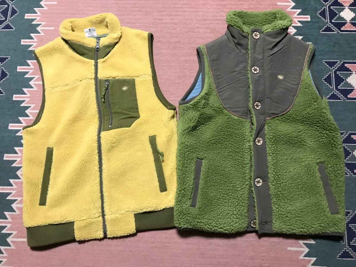 美品 セット GOHEMP ゴーヘンプ フリースベスト モンゴリアン 拍卖