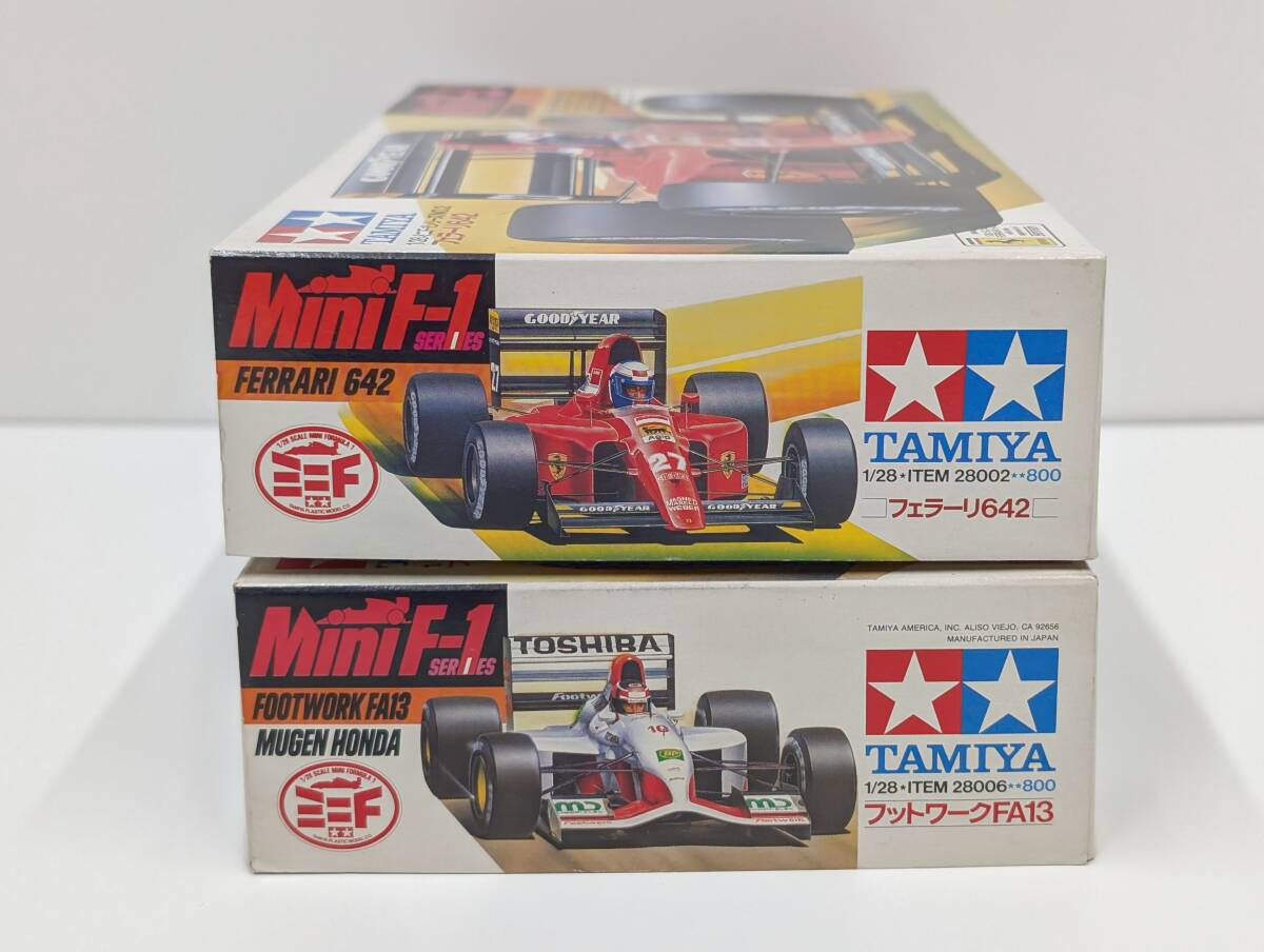 PP31B◆2点セット 28002/6 タミヤ 1/28 ミニ F-1 フェラーリ Ferrari 642/フットワーク FA13 無限 ホンダ モーター駆動/ミニ四駆 未組立拍卖
