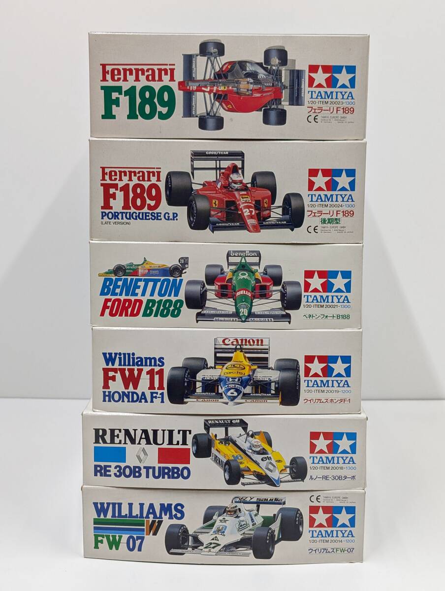 PP30D◆6点セット タミヤ 1/20 フェラーリ F189/後期/ベネトン フォード B188/ウイリアムズ FW-11/FW-07/ルノー RE30B Turbo タバコ臭あり拍卖