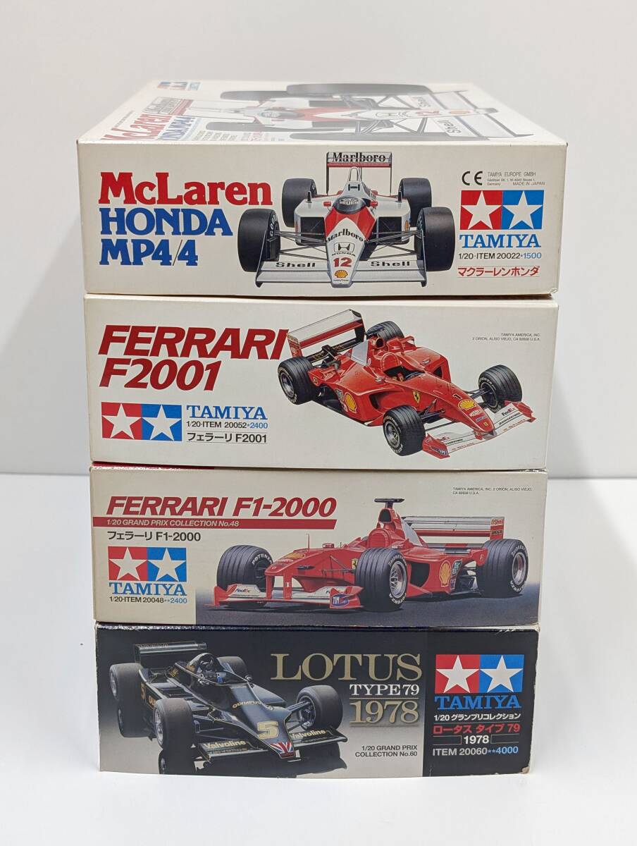 PP33D◆4点 タミヤ 1/20 MP4/4 マクラーレン ホンダ/Ferrari フェラーリ F2001/F1-2000/ロータス タイプ 79 1978 デカール付 タバコ臭あり拍卖