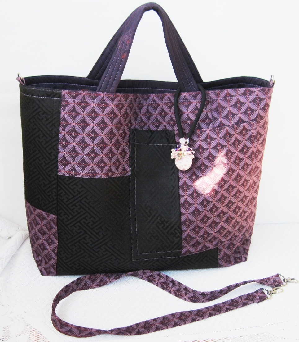 布乃言葉*徒然なるままに...トートバック・”たくさん入ります、エプロンからの贈り物(ショルダー紐有)2way”ハンドメイド作品拍卖