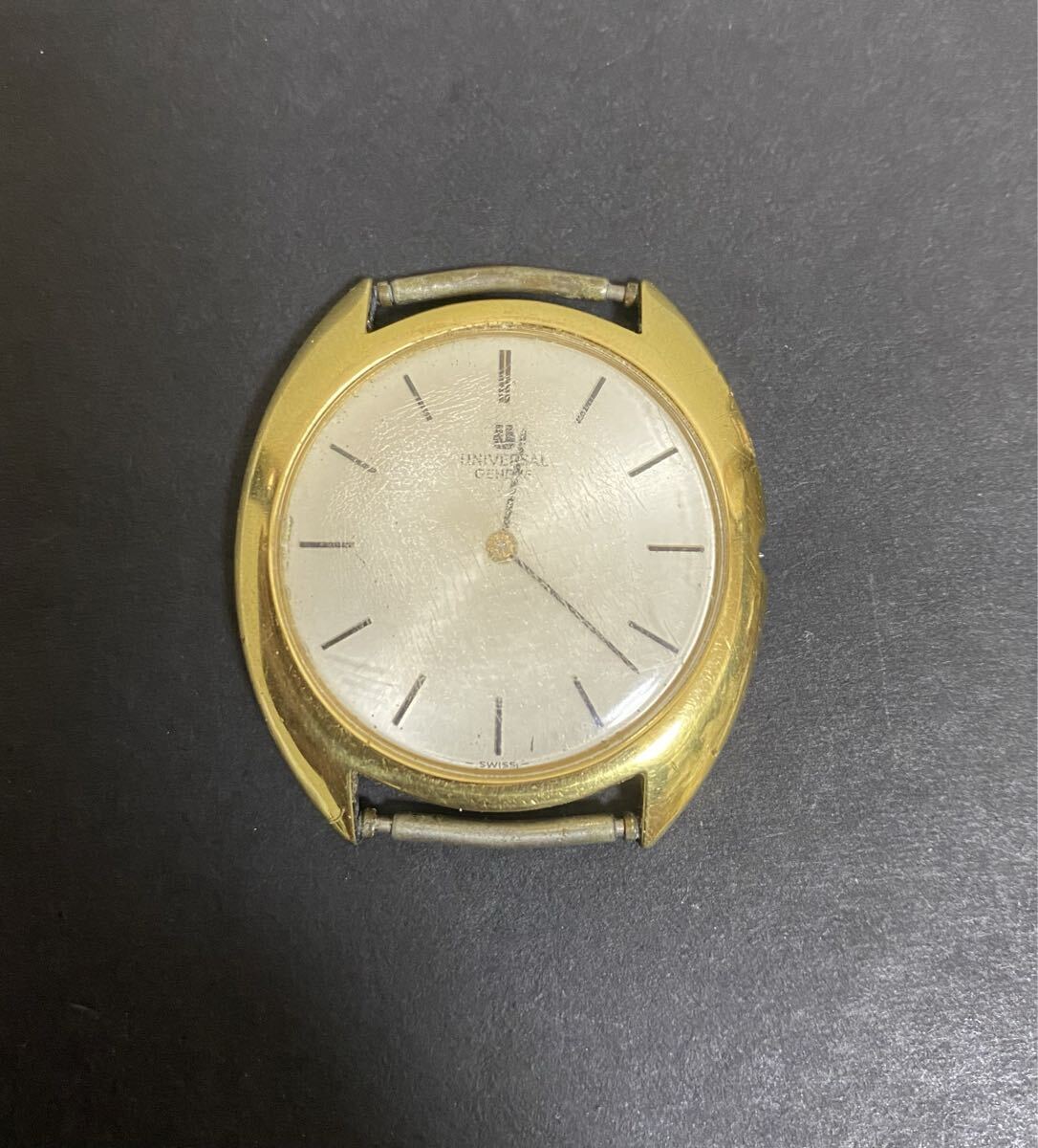 【中古】UNIVERSAL GENEVE ユニバーサル ジュネーブ ヴィンテージ 542111 シルバー×ゴールド 手巻き メンズ 腕時計 拍卖