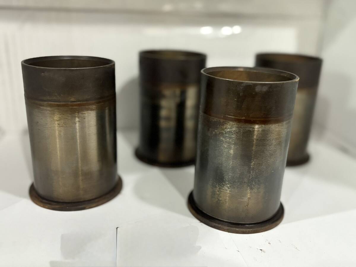 Z1 Z2 シリンダースリーブ 4本セット 内径66mm 外径74mm 全長115mm エンジンパーツ ライナー カワサキ KAWASAKI 中古 再メッキ ベース拍卖