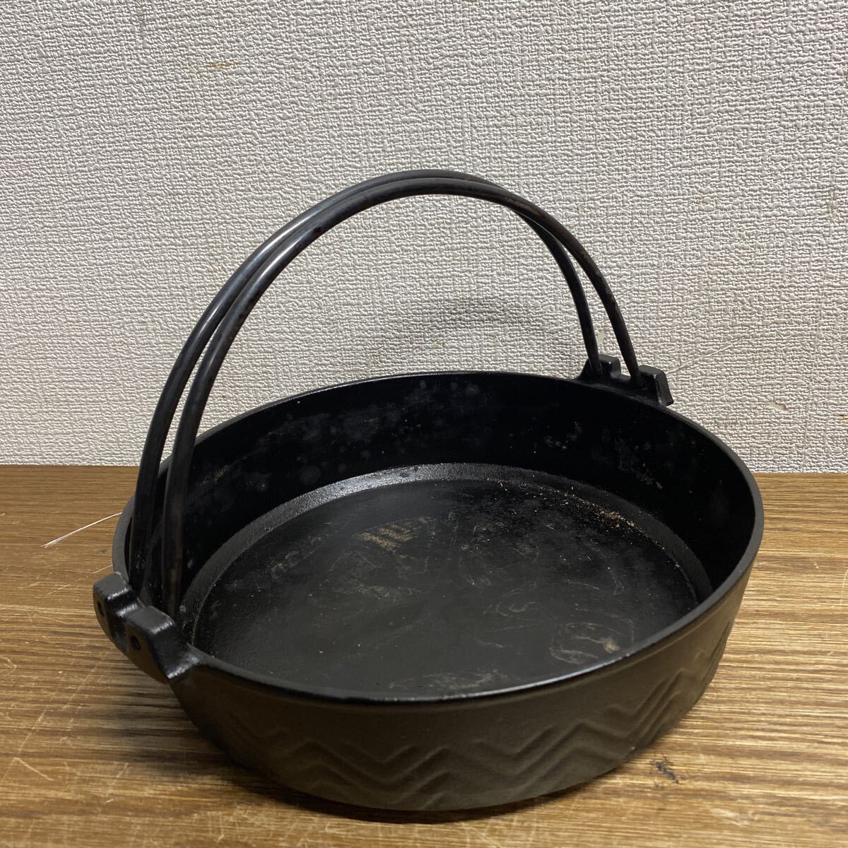 UTM654 南部鉄器 鉄鍋 ISHIGAKI イシガキ 鍋 囲炉裏 アンティーク 工芸品 25cm 現状品拍卖