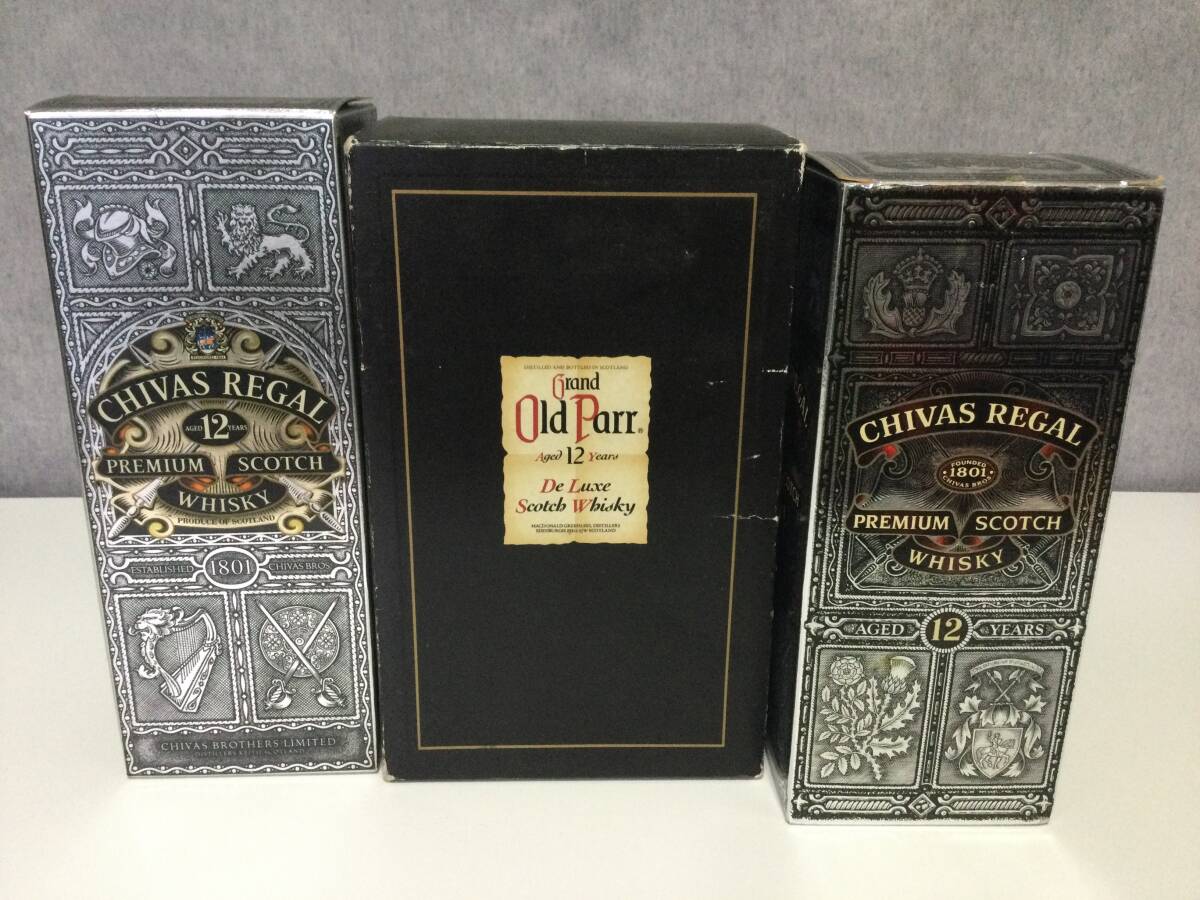 【未開栓】スコッチ ウイスキー・ シーバス リーガル12年 700ml&750ml・オールドパー 750ml 合計3本セット 古酒拍卖
