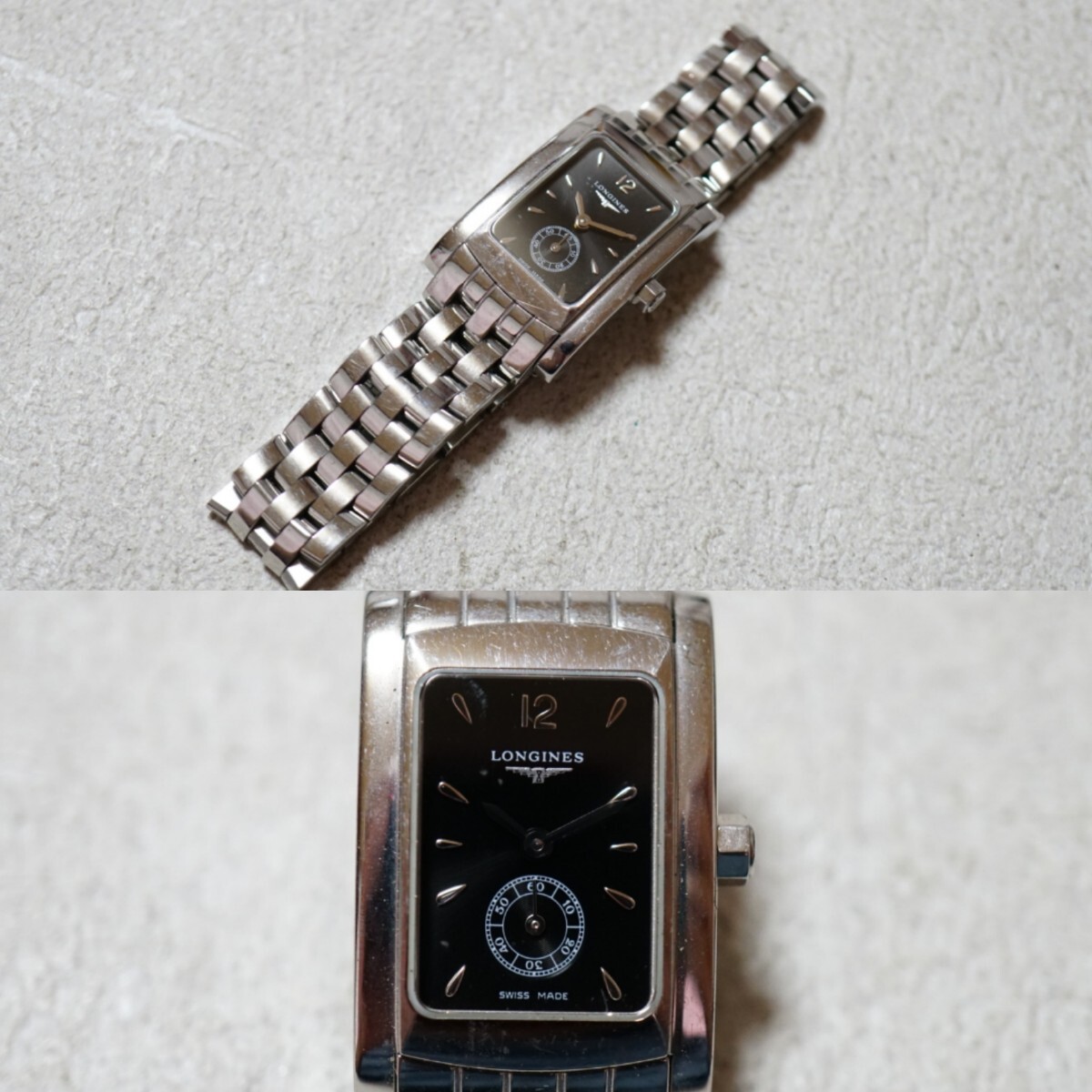 F2103 LONGINES/ロンジン SWISS 黒文字盤 レディース 腕時計 アクセサリー ヴィンテージ ブランド クォーツ 不動品拍卖