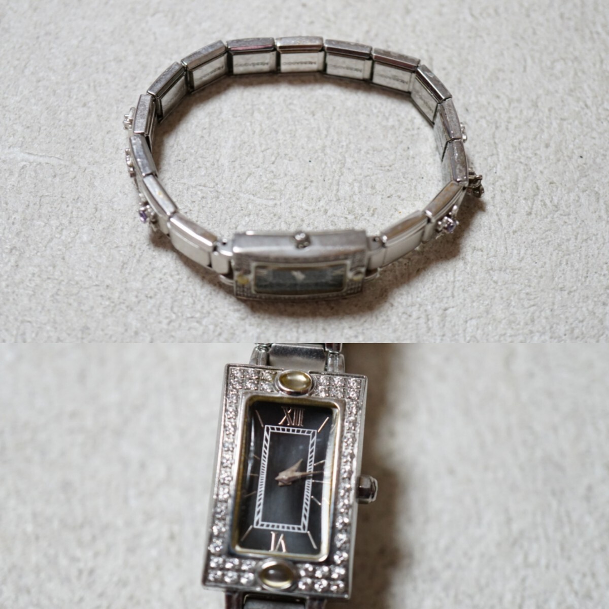 F2101 メッサジオ MESSAGGIO イタリア レディース 腕時計 アクセサリー ヴィンテージ ブランド クォーツ 不動品 訳あり 汚れ拍卖