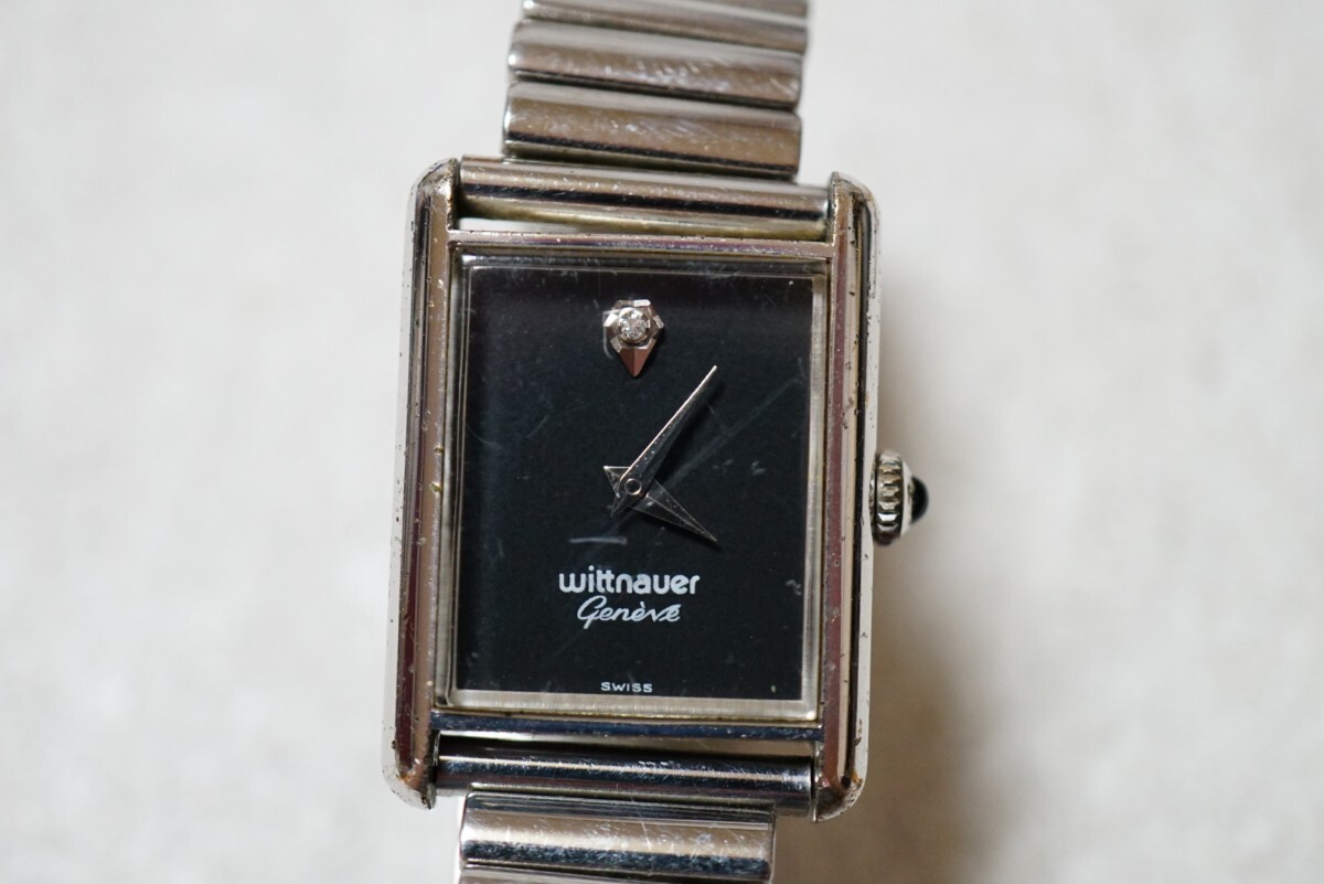 F2102 WITTNAUER GENEVE ウィットナー ジュネーブ SWISS レディース 腕時計 アクセサリー ブランド クォーツ 不動品 訳あり フェイス傷拍卖