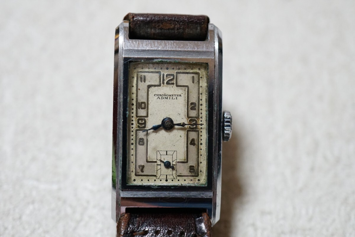 F2071 稼動品 CHRONOMETER ADMI クロノメーター スクエア 手巻き 腕時計 アクセサリー ヴィンテージ アンティーク ブランド 装飾品拍卖