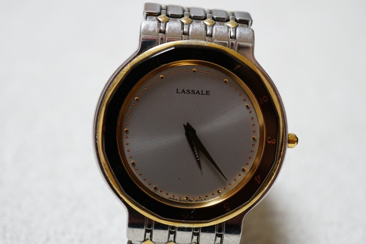 F2004 SEIKO/セイコー LASSALE ラサール コンビカラー メンズ 腕時計 アクセサリー ヴィンテージ ブランド クォーツ 不動品拍卖