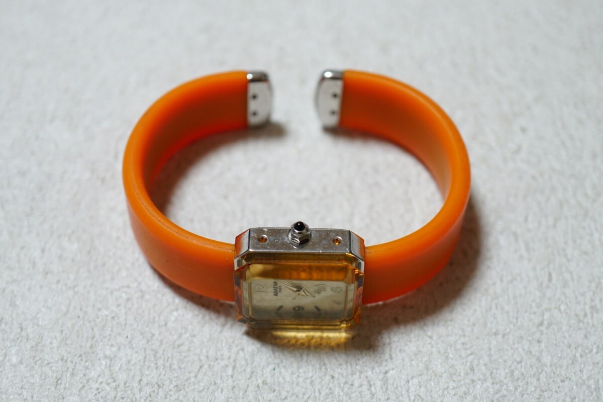 F2213 AGATHA/アガタ PARIS レディース 腕時計 バングル 腕輪 アクセサリー ヴィンテージ ブランド クォーツ 不動品拍卖