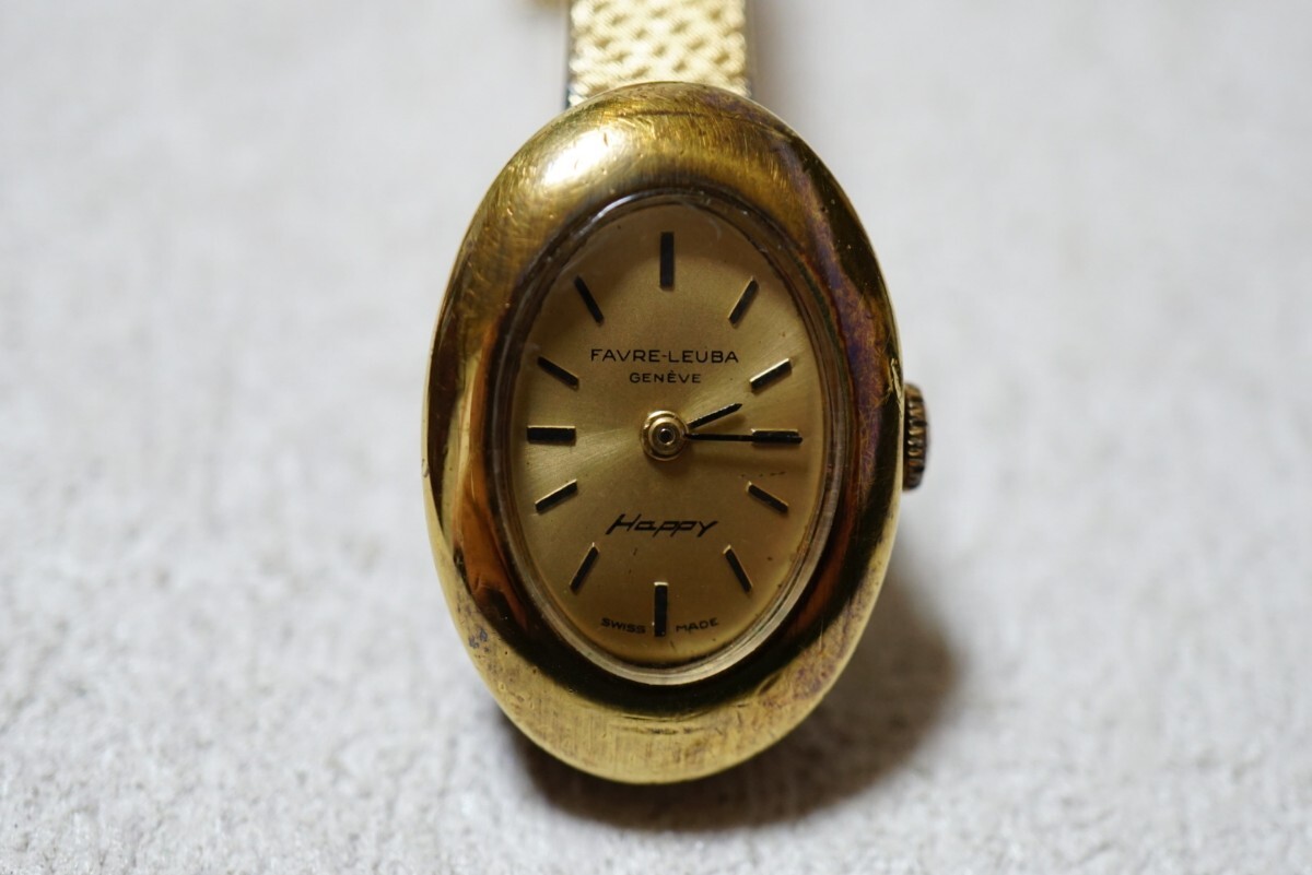 F2143 稼動品 FAVRE LEUBA/ファーブル・ルーバ SWISS 手巻き レディース 腕時計 アクセサリー ヴィンテージ スイス ブランド 訳あり 汚れ拍卖