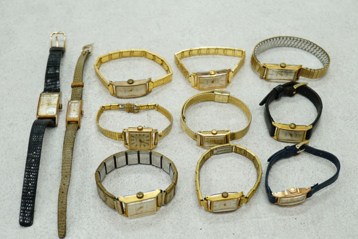 F584 手巻き SEIKO/セイコー ゴールドカラー 11点セット 腕時計 ヴィンテージ アクセサリー 大量 まとめて おまとめ まとめ売り ジャンク品拍卖