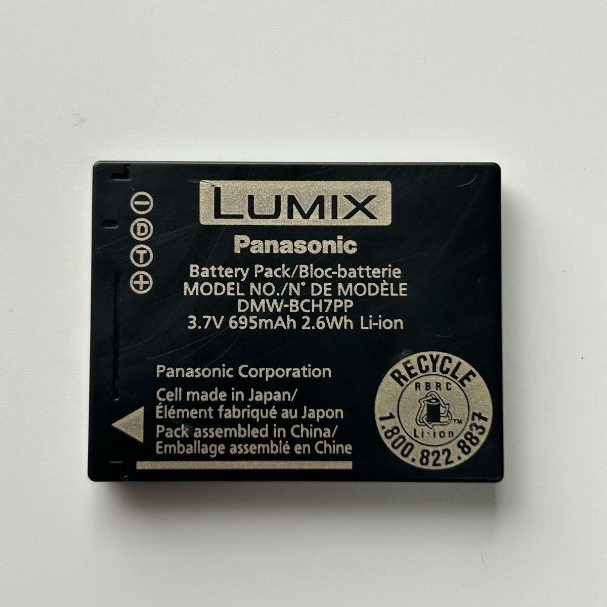 【動作確認済】送料無料 返金保証 デジカメ Panasonic パナソニック 純正 バッテリー DMW-BCH7 LUMIX拍卖