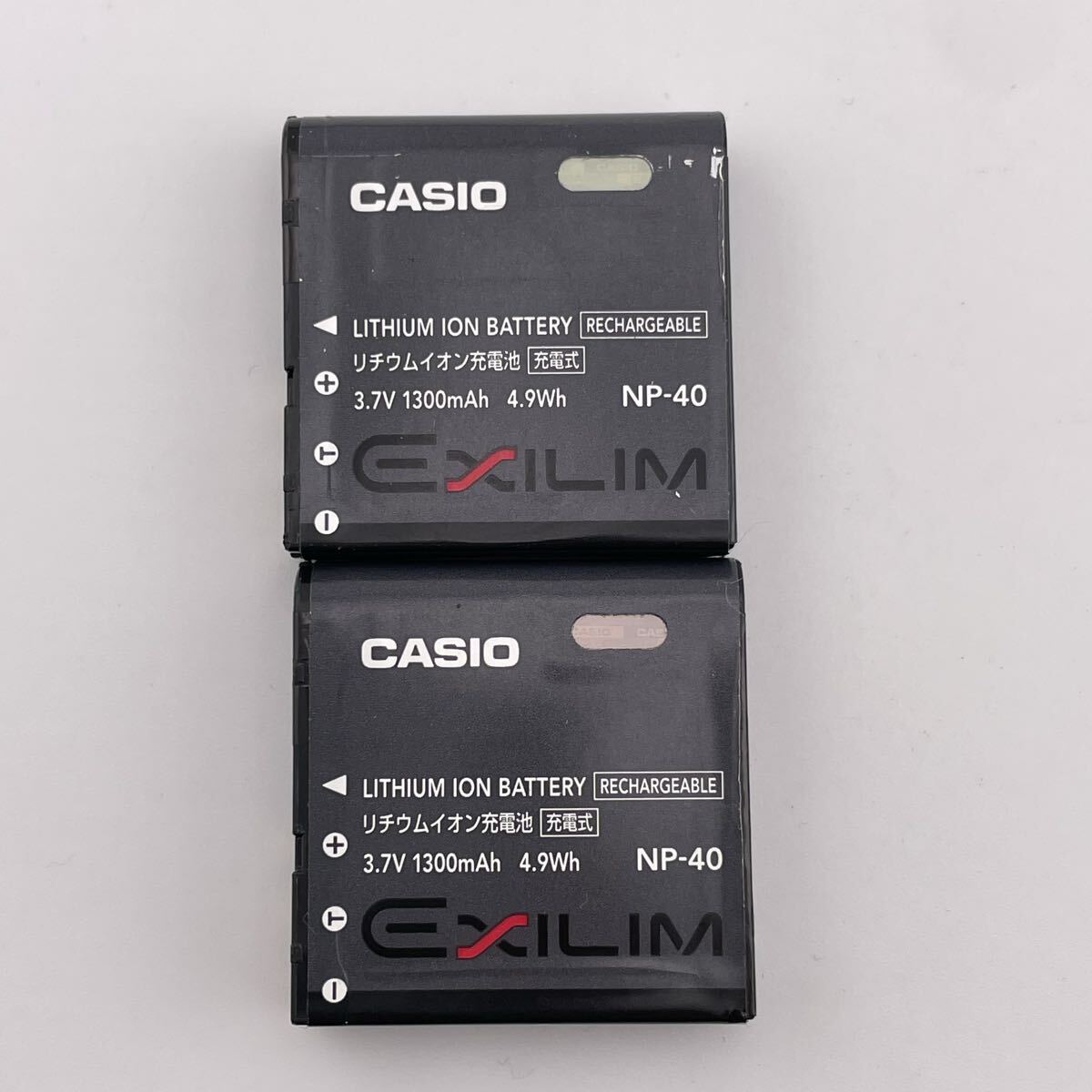 2個セット/残量十分!【動作確認済】送料無料 返金保証 中古 CASIO カシオ 純正 デジカメ バッテリー NP-40 満充電後電圧測定 拍卖