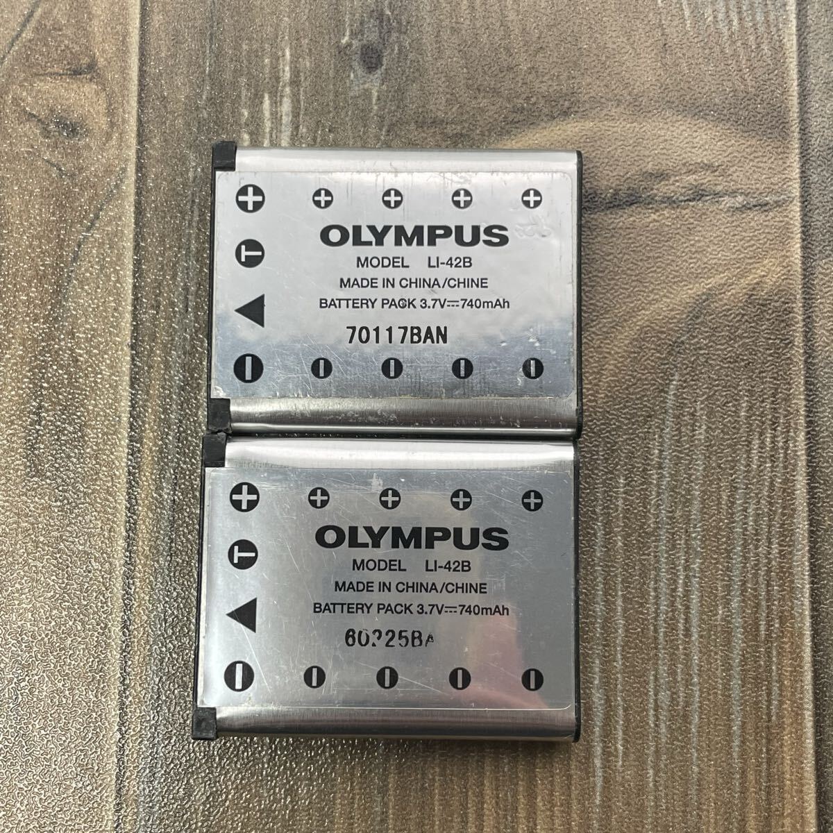 B/【動作確認済】送料無料 追跡発送 OLYMPUS オリンパス デジカメ バッテリー 電池 LI-42B 2個セット 満充電後計測 拍卖