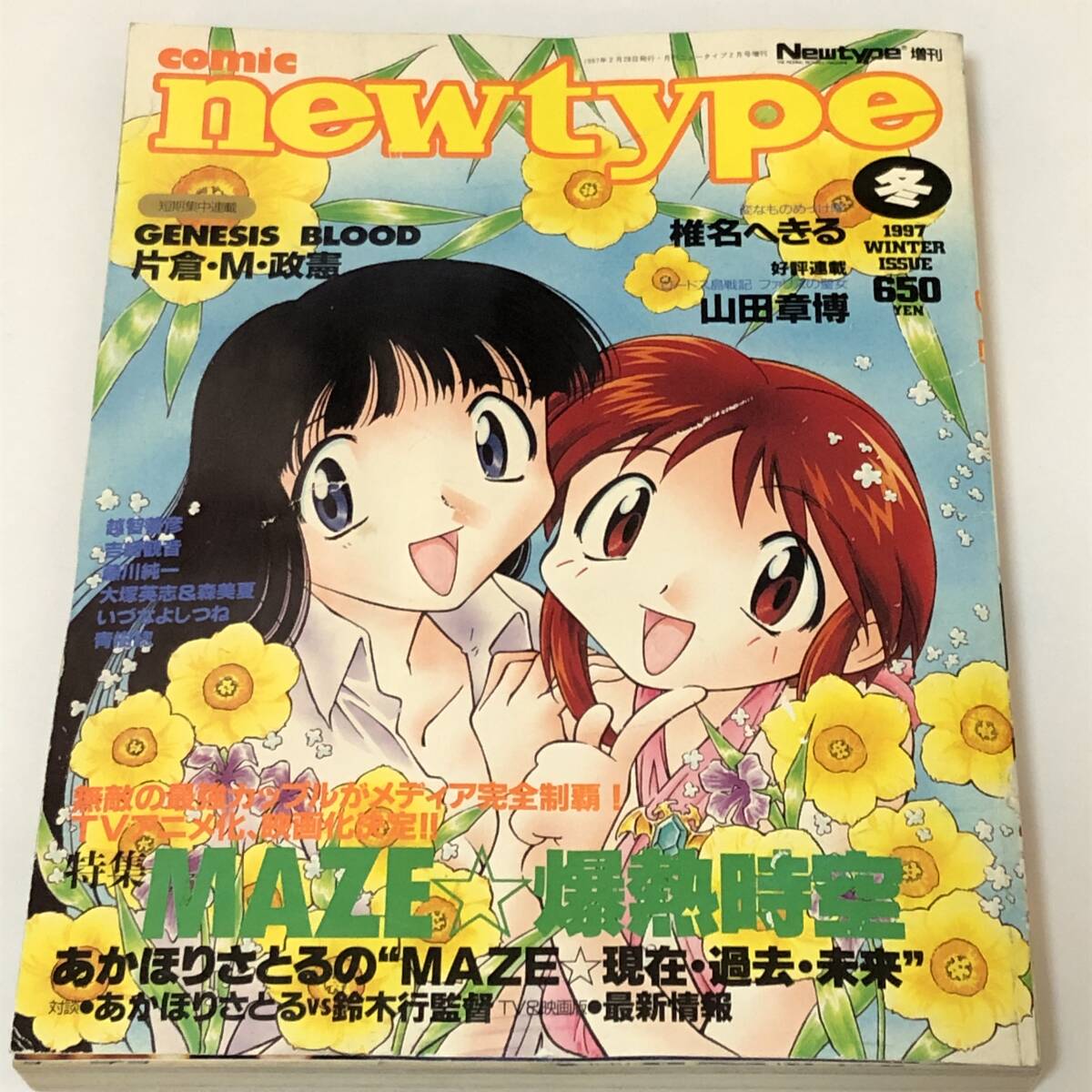 コミックニュータイプ newtype 1997年冬 MAZE 爆熱時空/椎名へきる/ロードス島戦記/GENESIS BLOOD/鬼道薬局/SPARKS/白倉由美/王国の娘 他拍卖