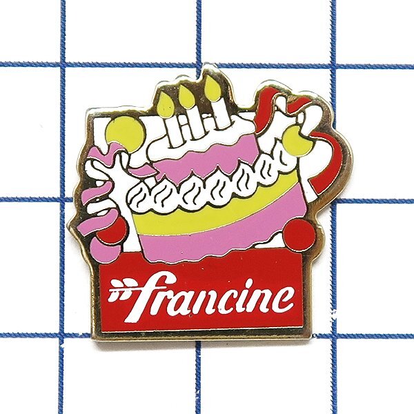 DKG★ PINS ピンズ ピンバッチ ピンバッジ ピンバッヂ P2446 Francine バースデーケーキ ケーキ デコレーションケーキ拍卖