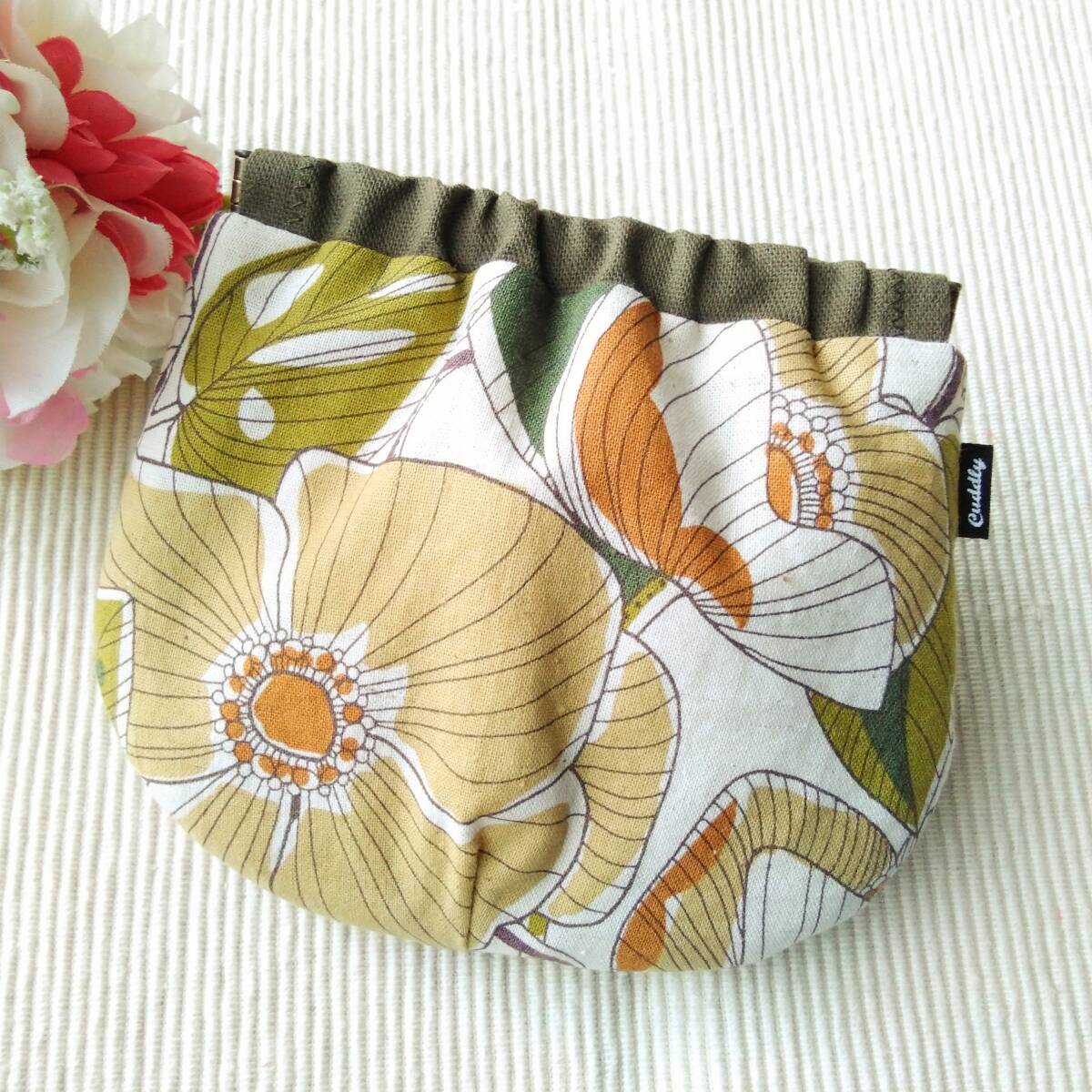 ハンドメイド バネポーチ エスニック ナチュラル拍卖