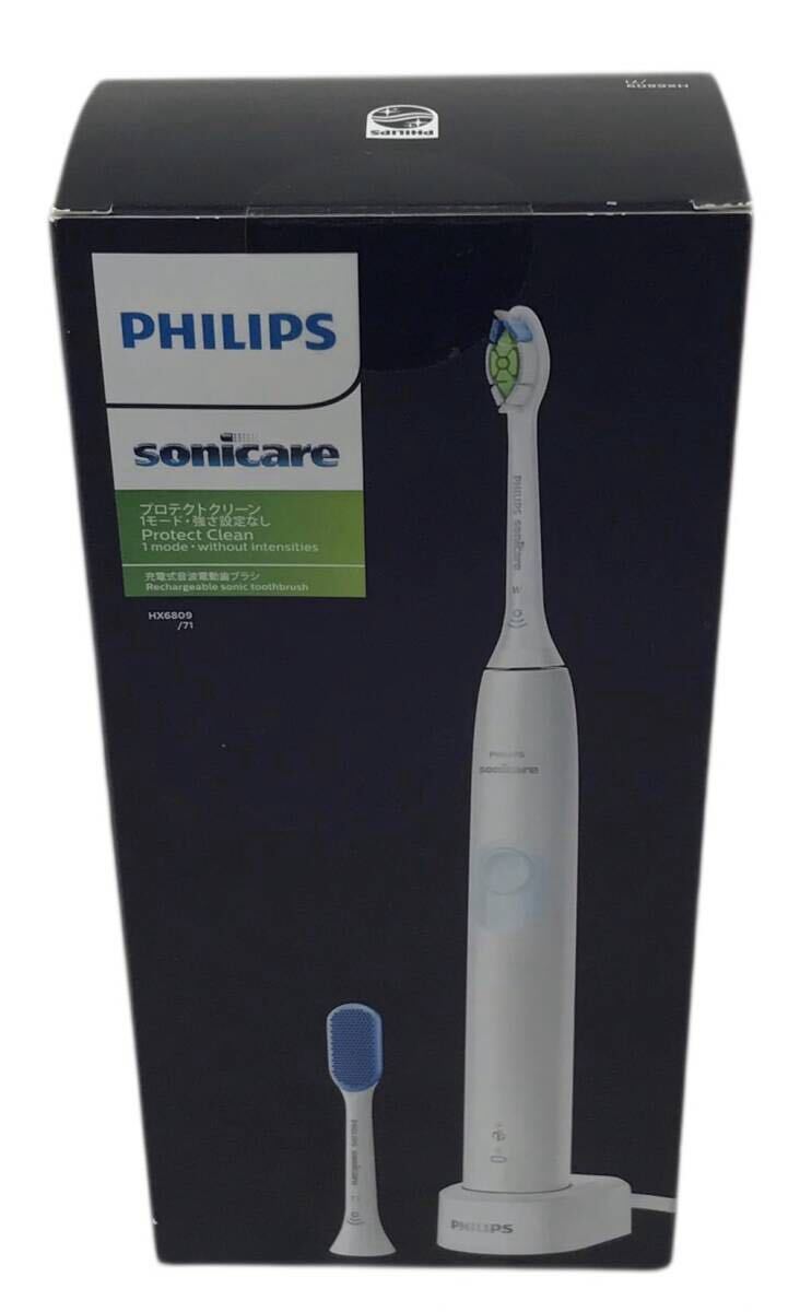 HY3716F フィリップス 電動歯ブラシ ソニッケアー プロテクトクリーン (ホワイトプラス/舌磨き付き) HX6809/71 ホワイトライトブルー拍卖