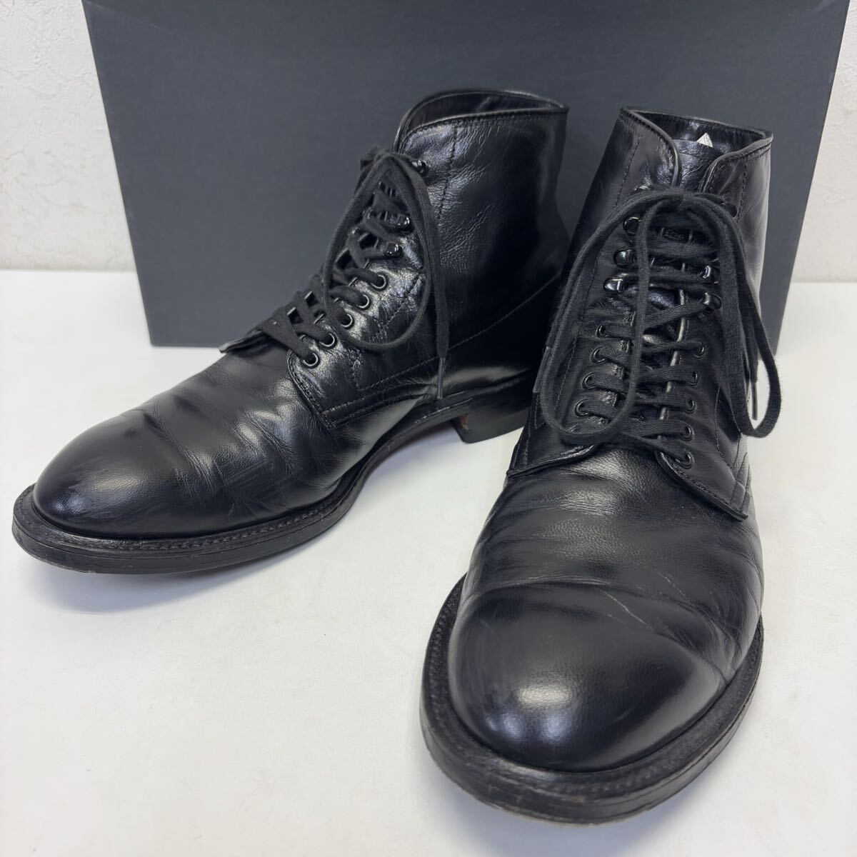 ALDEN × Explorer N5806H black size 9D 箱付き オールデン エクスプローラー 廃盤 キッドスキン モディファイドラスト レザーブーツ拍卖