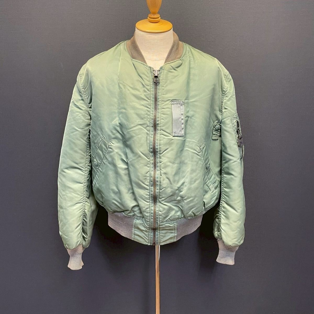 90s USA製 ALPHA MA-1 FLIGHT JACKET 90年代 USA製 50s復刻 アルファ MA-1 フライトジャケット size L AIR FORCE アウター 拍卖