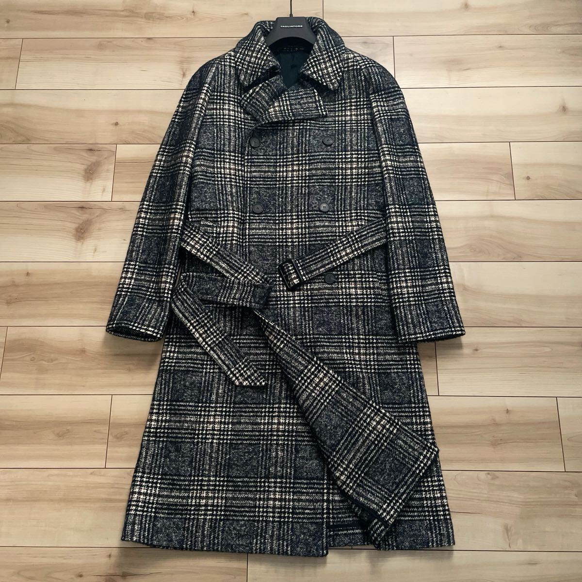 【送料無料】【美品】TAGLIATORE タリアトーレ BROCK/S ダブルベルテッドコート 48 ダブル チェスター コート拍卖