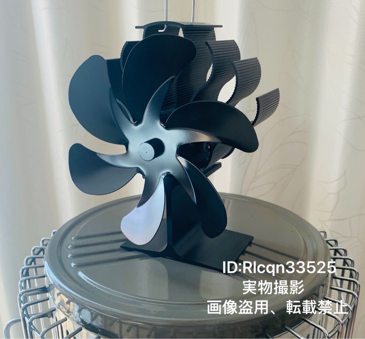 熱式ストーブファン 6枚羽 静音設計 防寒対策 暖房効率アップ 暖炉 薪ストーブ コンパクト 軽量 アルミ製 耐熱ファン アウトドア拍卖