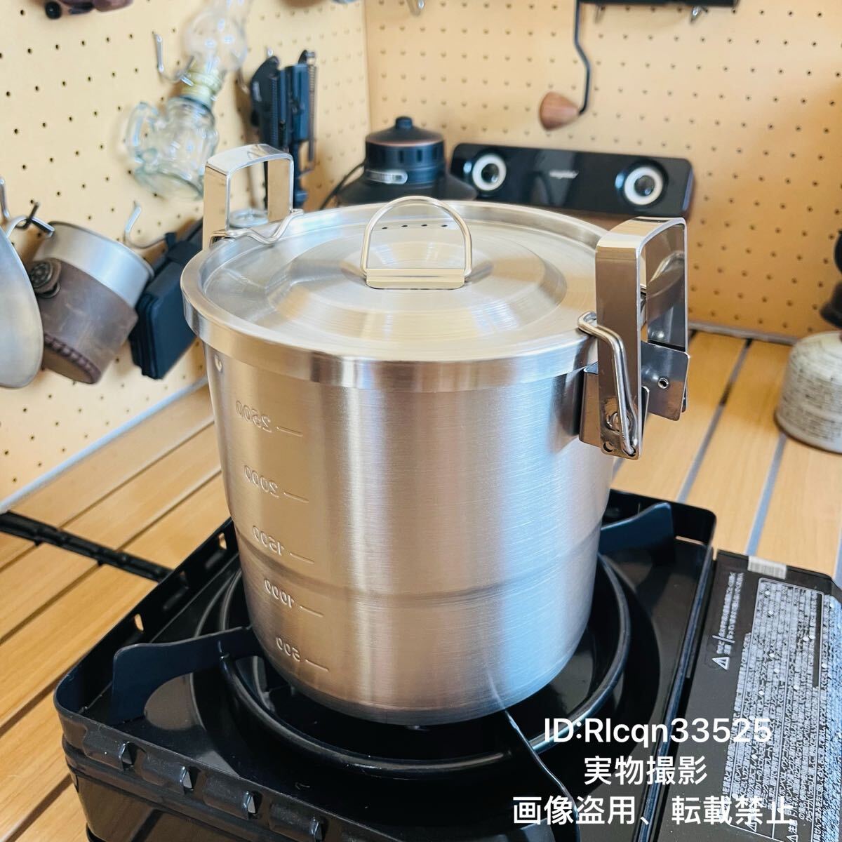 アウトドア用 多機能鍋 セット 圧力鍋 大容量2.5L 304ステンレス製 調理器具 16x16cm キャンプ 野外登山 収納付拍卖