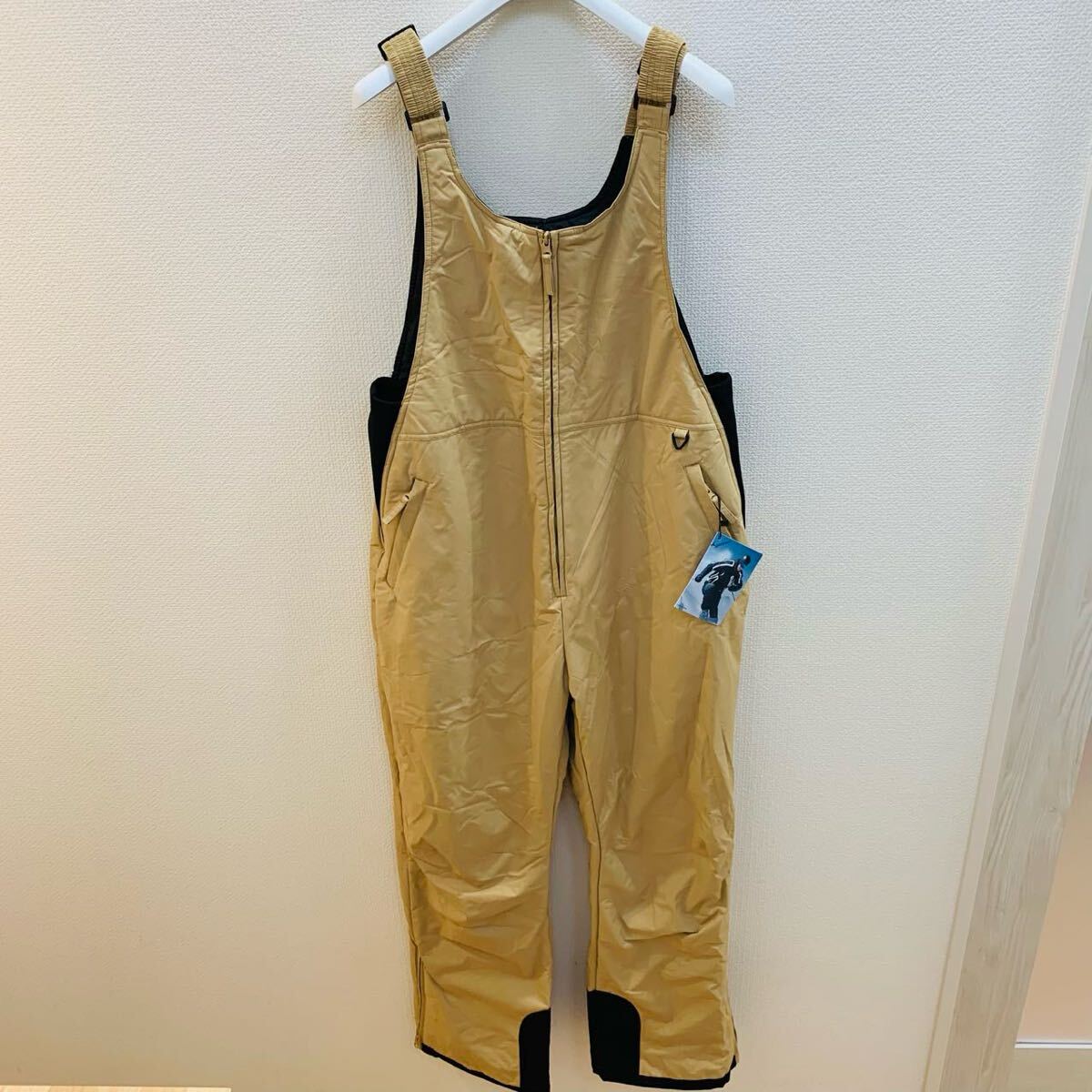 Portneer スノーボード ウェア サロペット パンツ メンズ レディース 撥水 防風 スキーウェア オーバーオール 防寒 スノーパンツ ベージュ拍卖