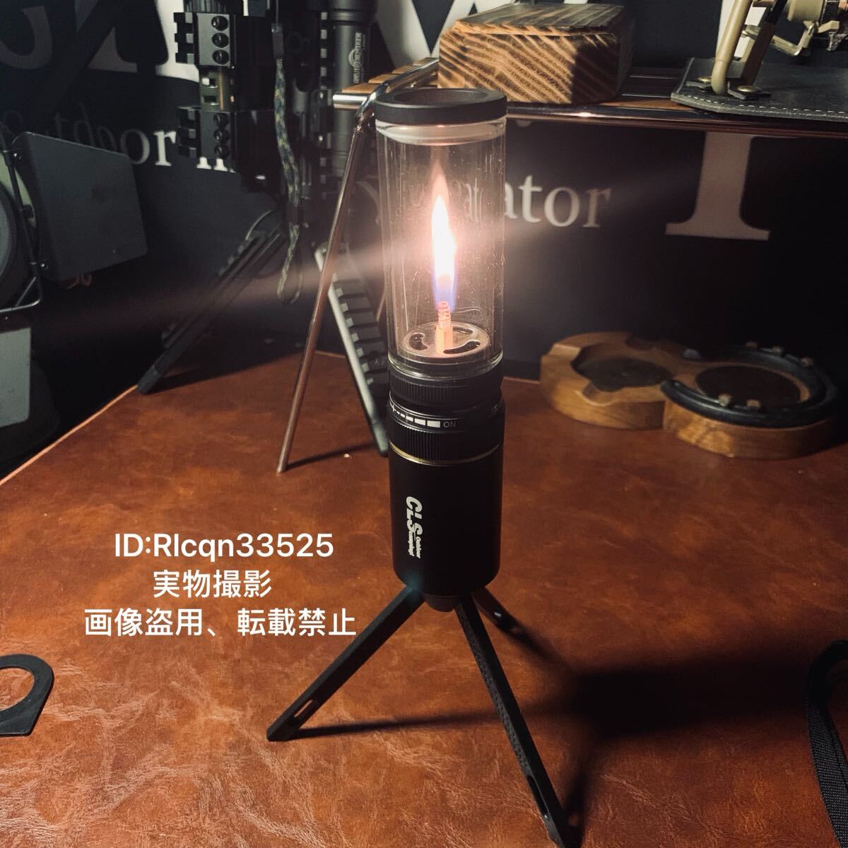 キャンプ用 超高品質 ガスランタンとミニ20gOD缶と三脚セット ステンレス製 CB缶充てん式 アウトドア野外登山 収納ケース付 15.5cmx3.5cm拍卖