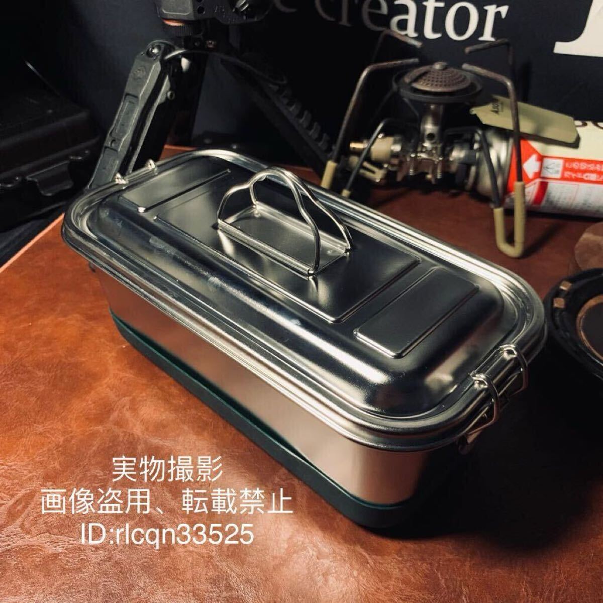 超高品質 304ステンレス製 2段式 密閉保温ランチボックス 直火弁当箱 大容量1200ml キャンプ アウトドア 野外登山 22.5×12×9cm 拍卖