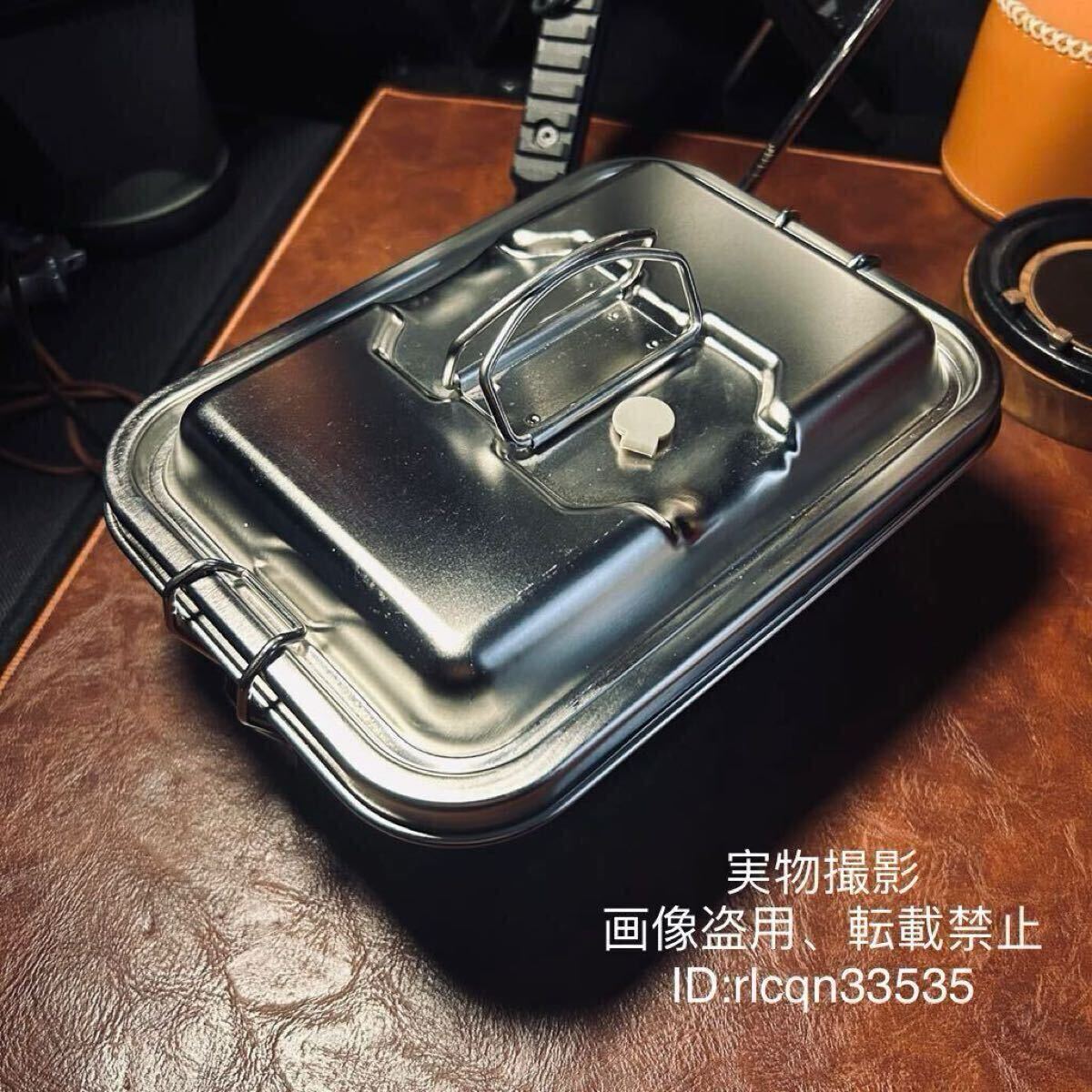 超高品質 ステンレス製 2段式 密閉保温ランチボックス 直火弁当箱 大容量1800ml キャンプ アウトドア 野外登山拍卖