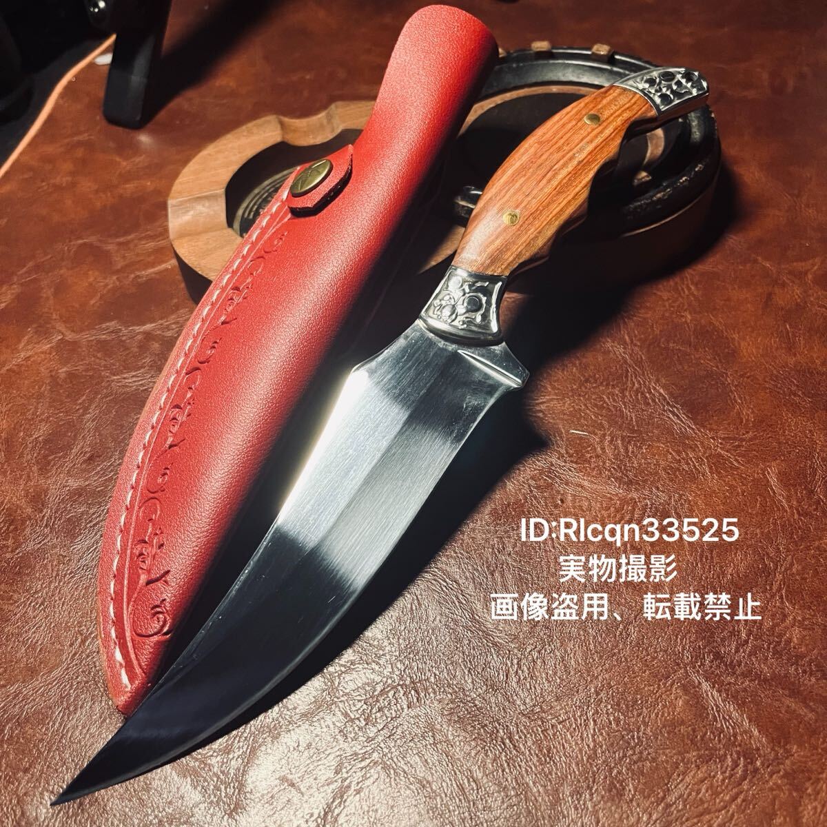 超高品質 アウトドアナイフ シースナイフ 包丁 薪割り シース付き キャンプ 釣り ハイキング 野外登山 和風木鞘ナイフ 拍卖