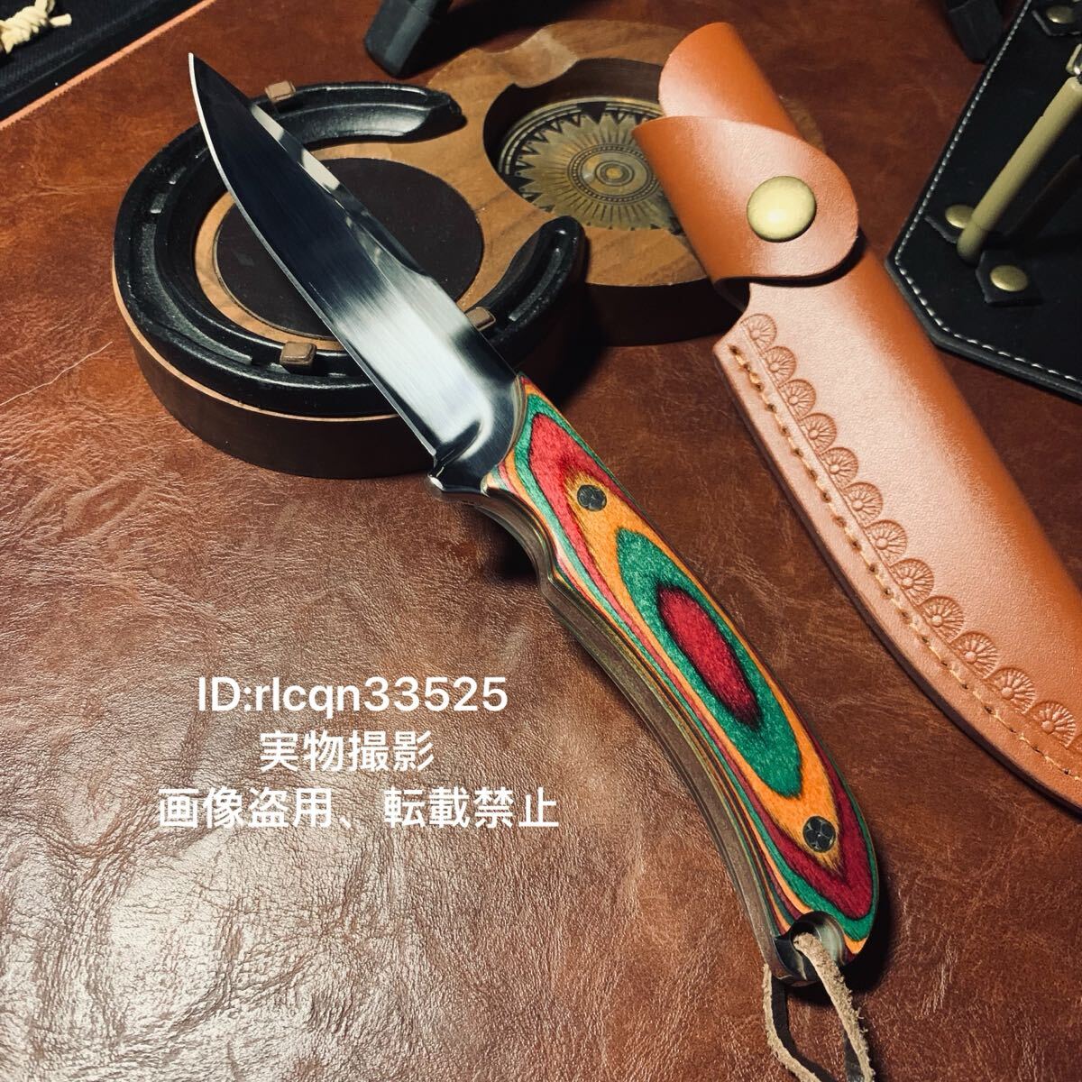 超高品質 アウトドアナイフ 包丁 鏡面鋼製 刃厚4mm 薪割り シース付き キャンプ 釣り ハイキング 野外登山拍卖