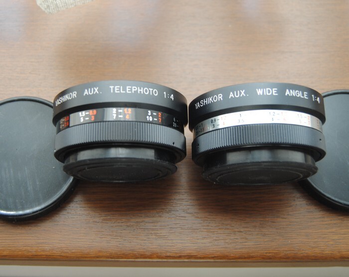 YASHICA 広角レンズ YASHIKOR AUX. WIDE ANGLE 1:4 YO11 TELEPHOTO 1:4 YO11 2本まとめて拍卖