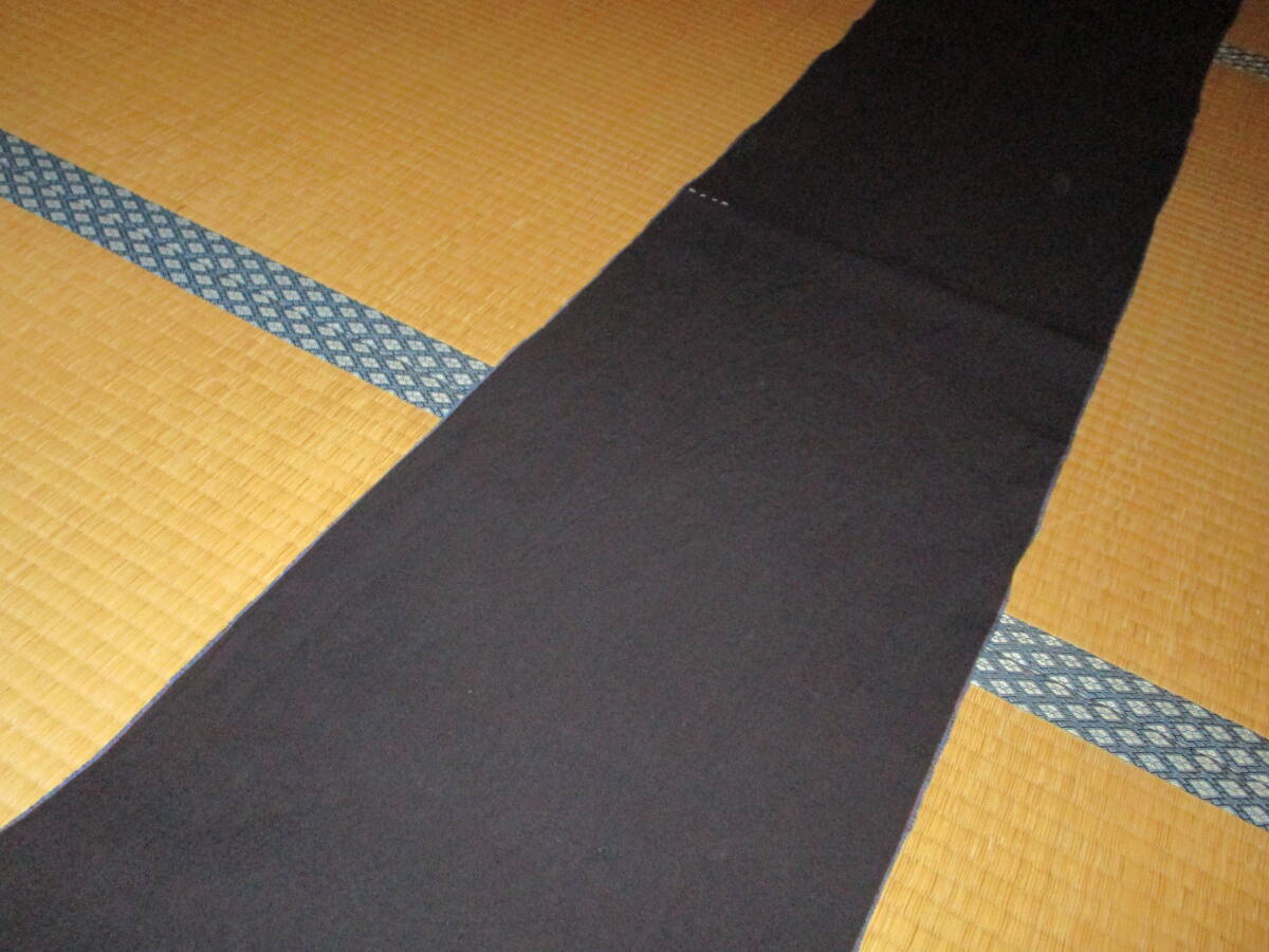 【昔古布】無傷で 美品の 黒染木綿 無地 1幅 (長212) リメイク材料拍卖