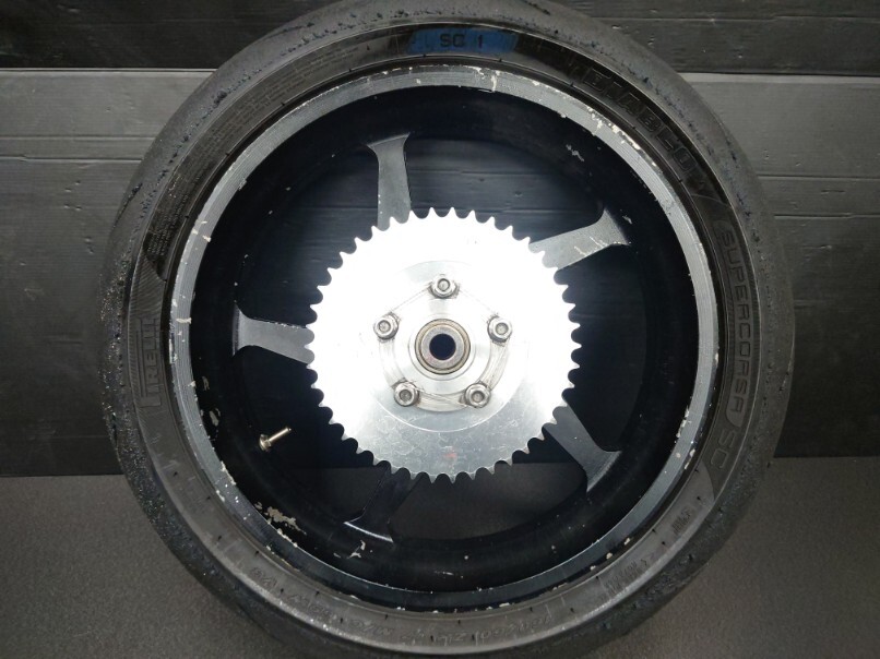 NSR250RK 89年HRC F3レーサーRS250R用流用 テクノマグネシオ リア5本スポーク マグ ホイールASSY 4.50-17NSR250 MC18 MC21 RS250R MC28拍卖