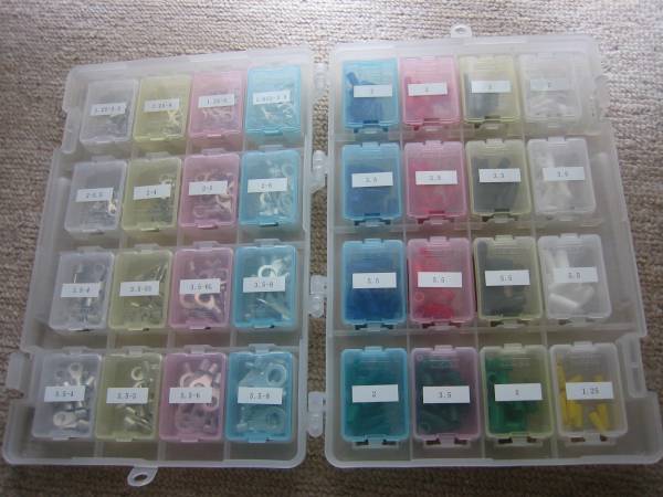 圧着端子セット 圧着端子いろいろ!使いやすさ抜群! 8g拍卖
