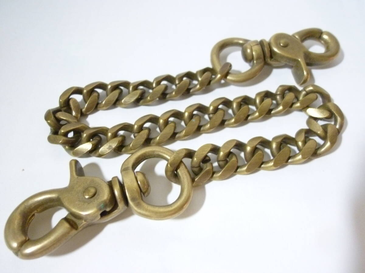 真鍮製 ウォレットチェーン キーチェーン 約37cm 142g拍卖