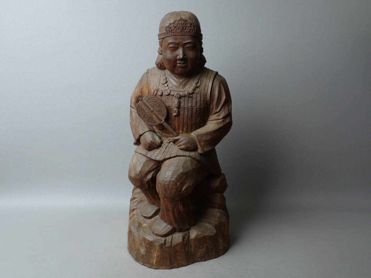 【骨董・茶道具】★古い 木彫★★神像 女神像 軍配 gq013wb 神話 卑弥呼 天照大神 人物 彫刻 仏教美術 神道美術拍卖