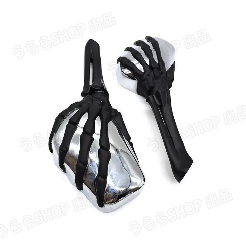 スケルトン ミラー バックミラー BLK ハーレー アメリカン チョッパー ボバー スポーツスター ダイナ ソフテイル クリアキン xhw0119拍卖