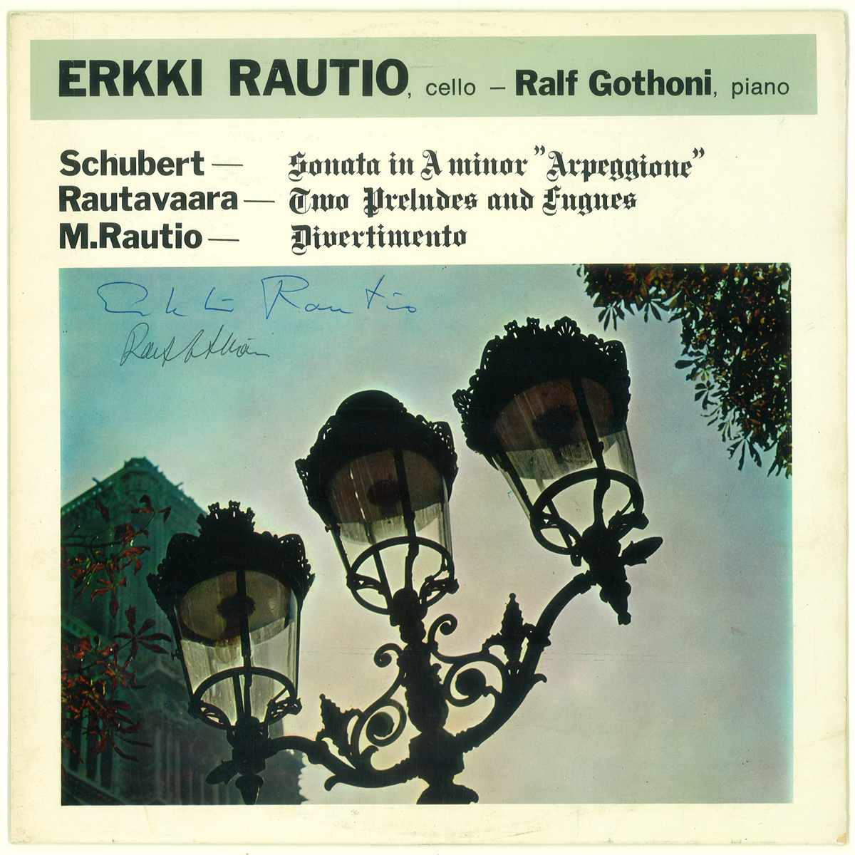 【サイン入】 芬HMV シューベルト「アルペジョーネ・ソナタ」 エルッキ・ラウティオ拍卖