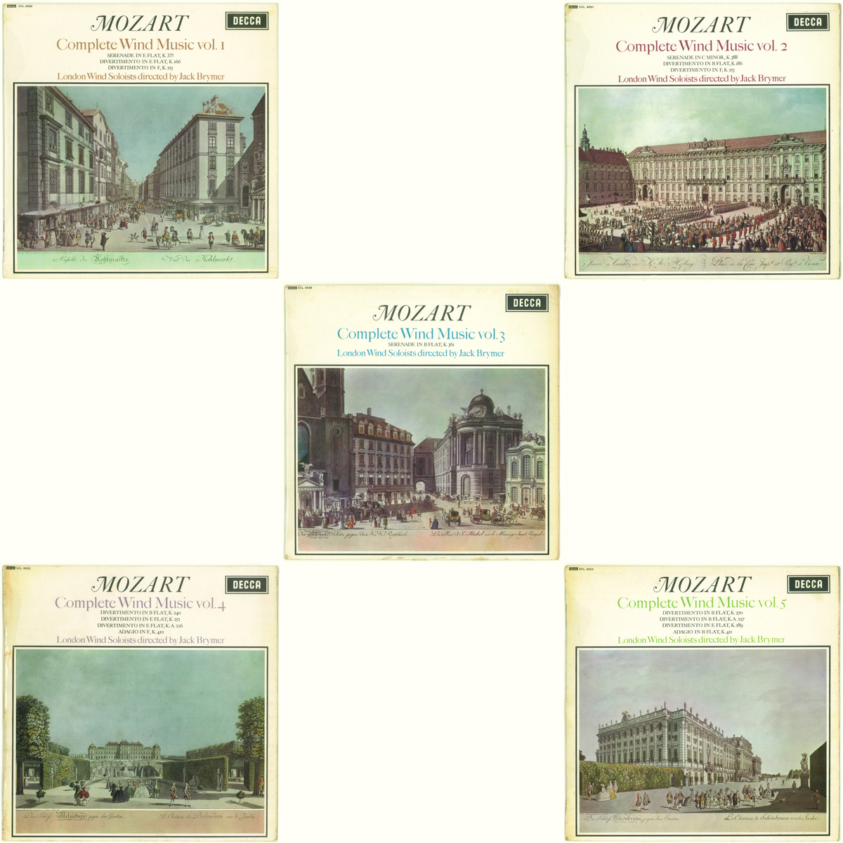 英Decca SXL6049/53 「管楽曲全集」 ブライマー ロンドン木管ソロイスツ拍卖