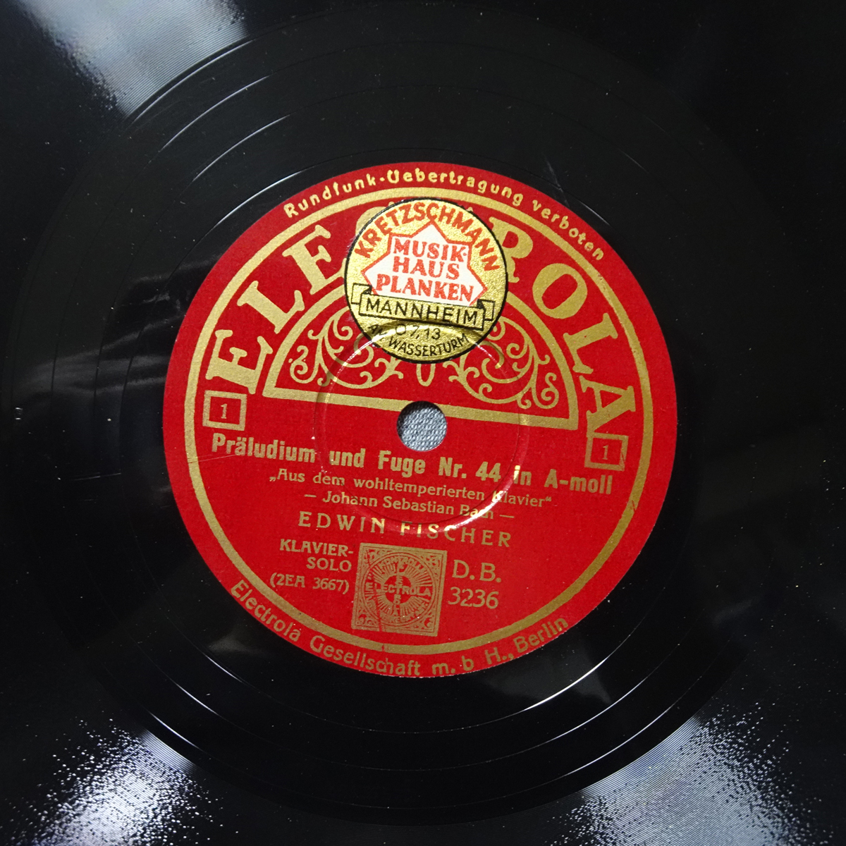 独Electrola D.B.3236/7 バッハ「平均律 BWV889/890」 エトヴィン・フィッシャー拍卖