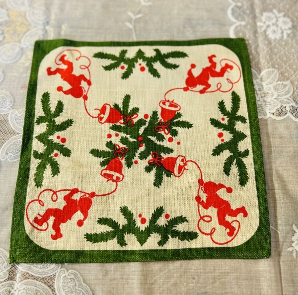 北欧クリスマス☆リネン 鐘をならすニッセ クロス拍卖