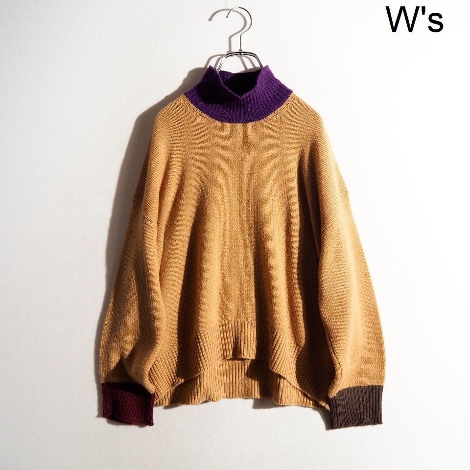 P5129P ▼MARNI マルニ▼ ハイネック カラーブロック カシミヤニット ベージュ 40 / DVMD0020Q カシミアニット 秋冬 rb拍卖