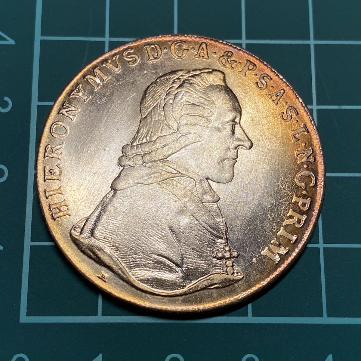 26.35g 外国古銭 1795年 神聖ローマ帝国、コロレド伯ヒエロニュムス ザルツブルク大司教 古錢 貿易銀 大型銀貨 拍卖