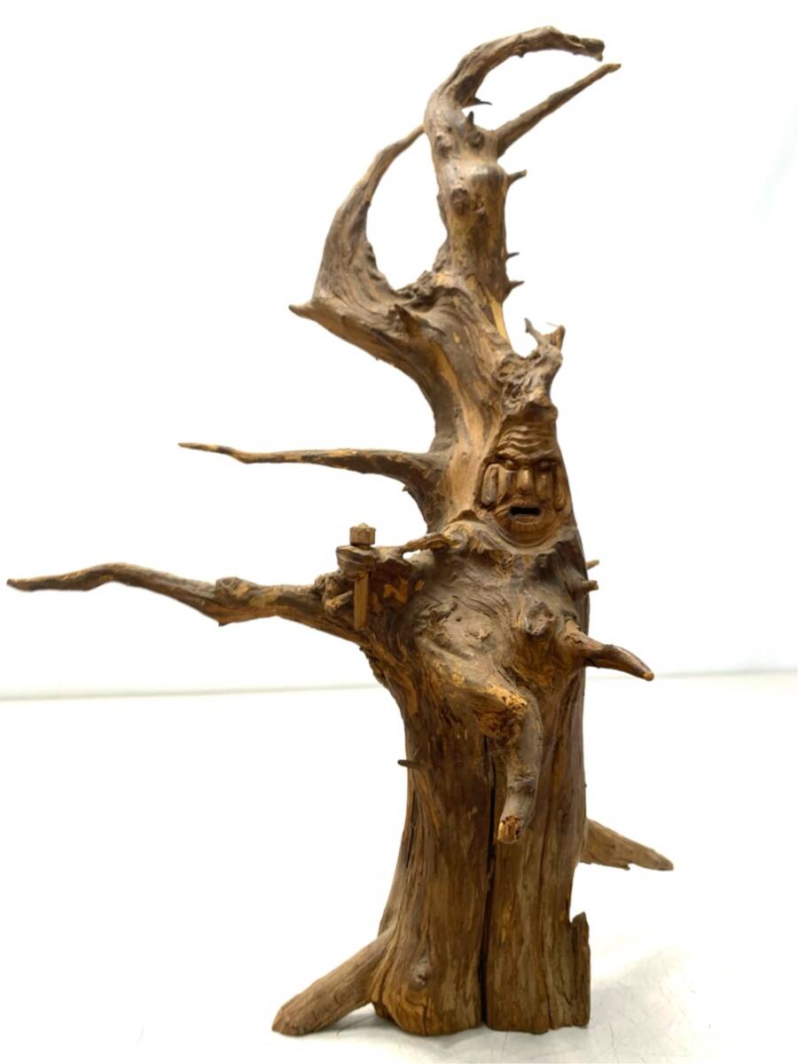 貴重 根彫 不動明王 人物像 木彫り 骨董 流木アート 仏教美術 レトロ アンティーク ヴィンテージ A9814A10拍卖