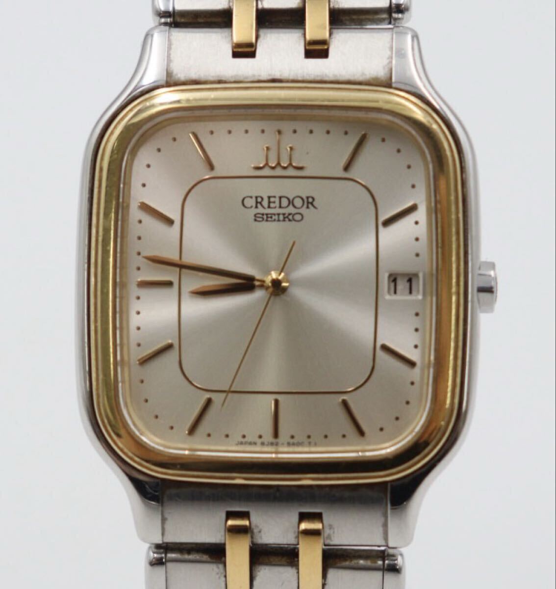 セイコー SEIKO クレドール CREDOR 18KTベゼル 8J82-5A00 SS×YG メンズ クォーツ拍卖